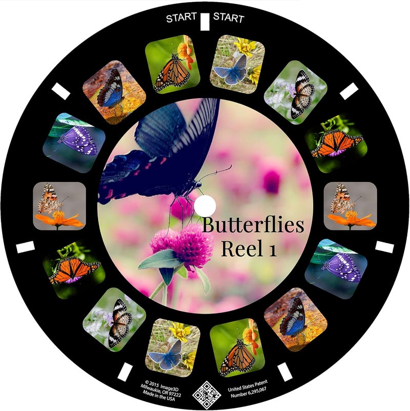 MayKo Butterfly Reels for Viewfinder. Compatible with Viewmaster Classic Viewers. Set of 3 (Reels Only) - Image 2